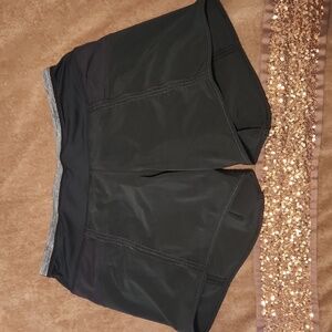 Lululemon Athletica Run Speed Short Women Size 4 | Black Grey Running Yoga